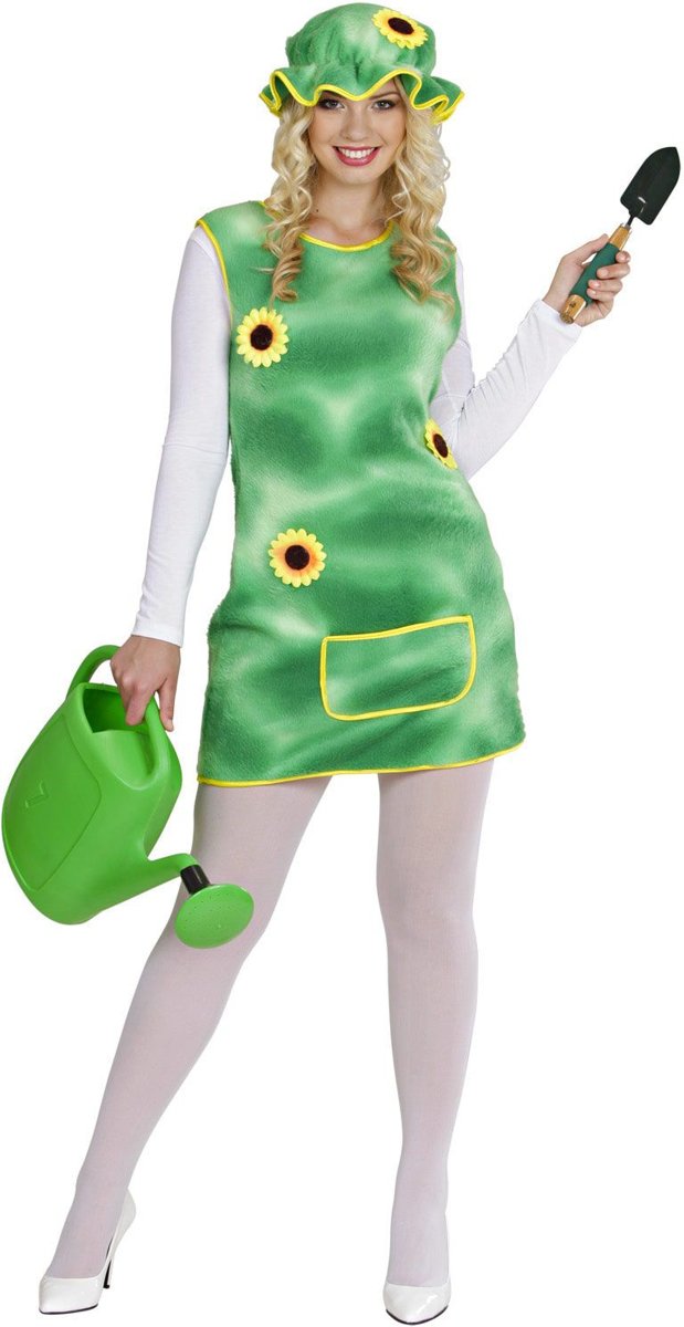 Natuur Groente & Fruit Kostuum | Jurkje Tuin Ms Green | Vrouw | Medium | Carnaval kostuum | Verkleedkleding